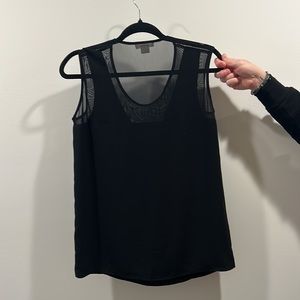 Helmut lang Black tank with Mesh detail nwots